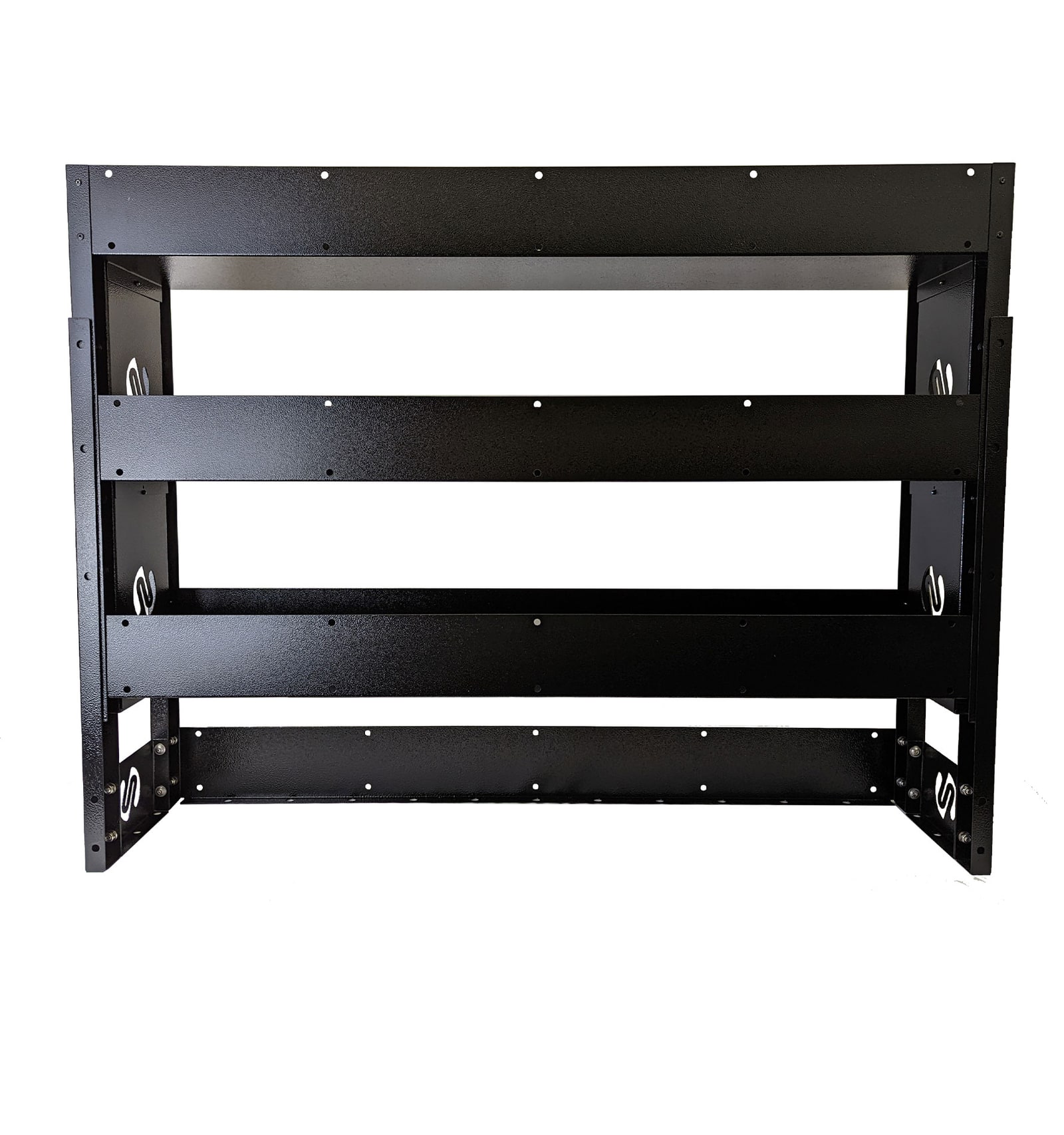 Streamline vehicle rack shelving