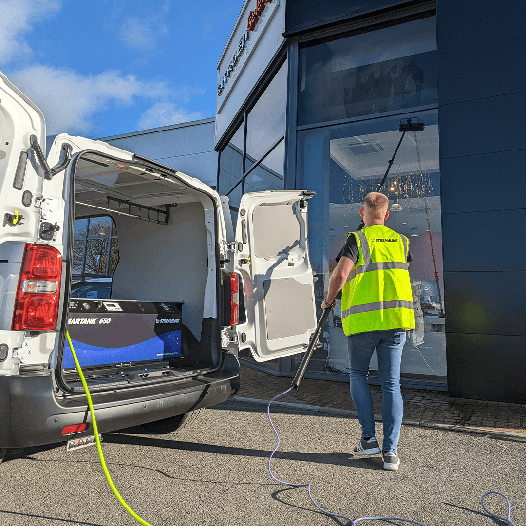 Streamline Systems cleaning vehicle in action